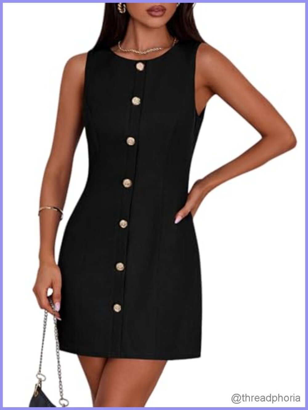 PRETTYGARDEN Women Business Casual Cocktail Work Short Dress Sleeveless Cotton
